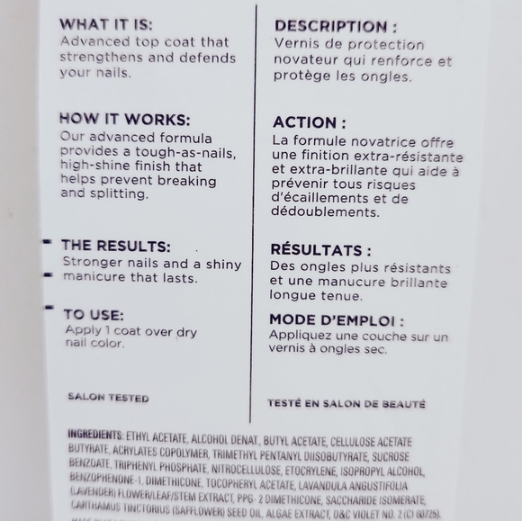 ⭐4/$15 Sally Hansen Advanced Hard as Nails Strengthening Top Coat - Picture 3 of 8